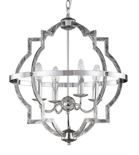 Люстра подвесная FELIPE SP4 Crystal Lux хром чёрная на 4 лампы, основание хром в стиле современный  фото 3